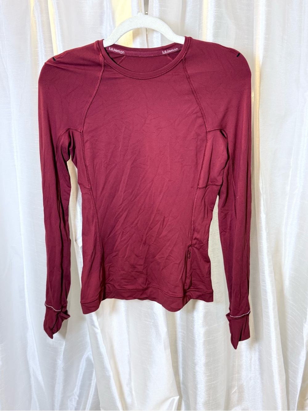 lululemon athletica Long Sleeve Crew Top - Burgundy